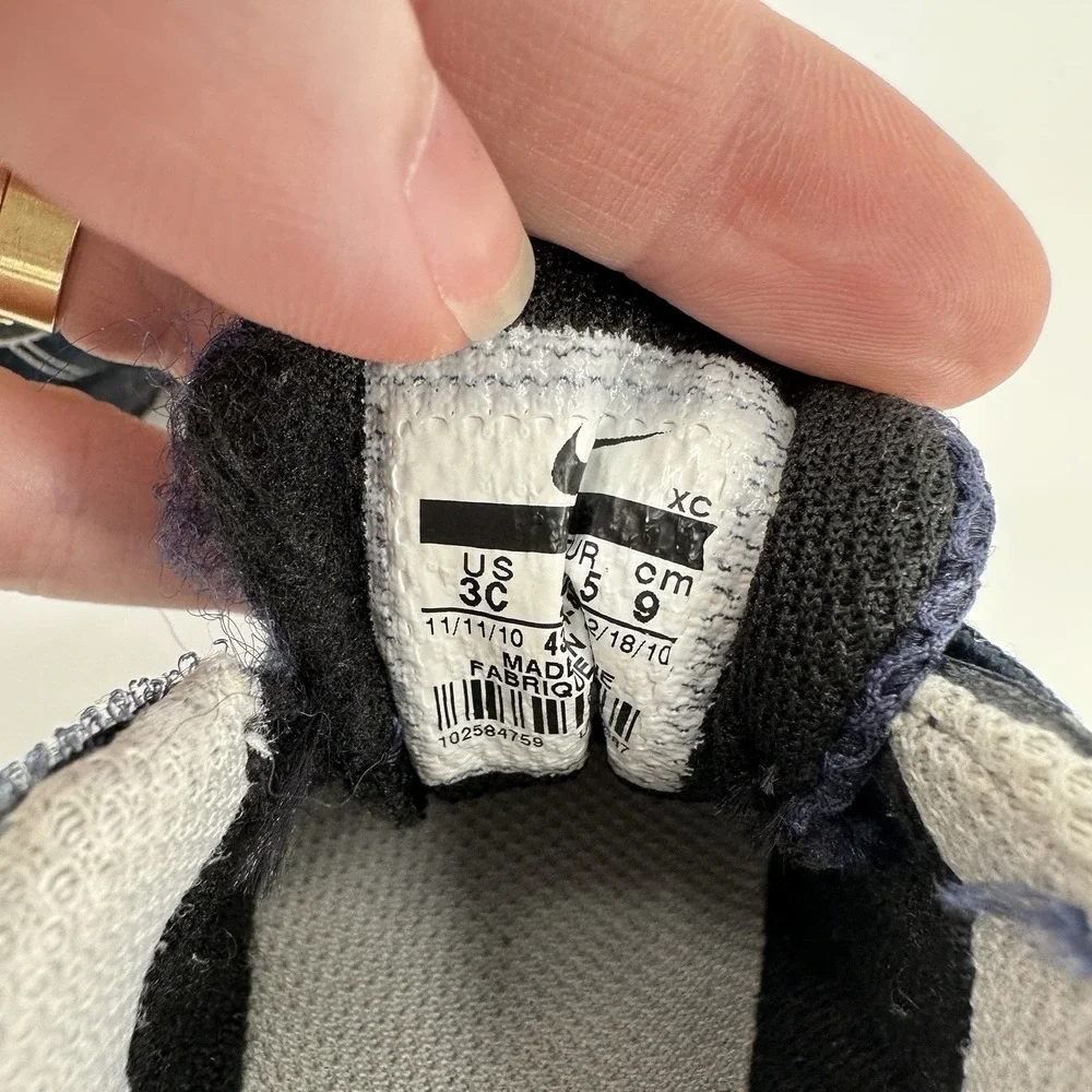 Y2K Nike Shox Turbo Sneakers Size 3C Blue Baby Toddler 2010 Cool Kid Streetwear